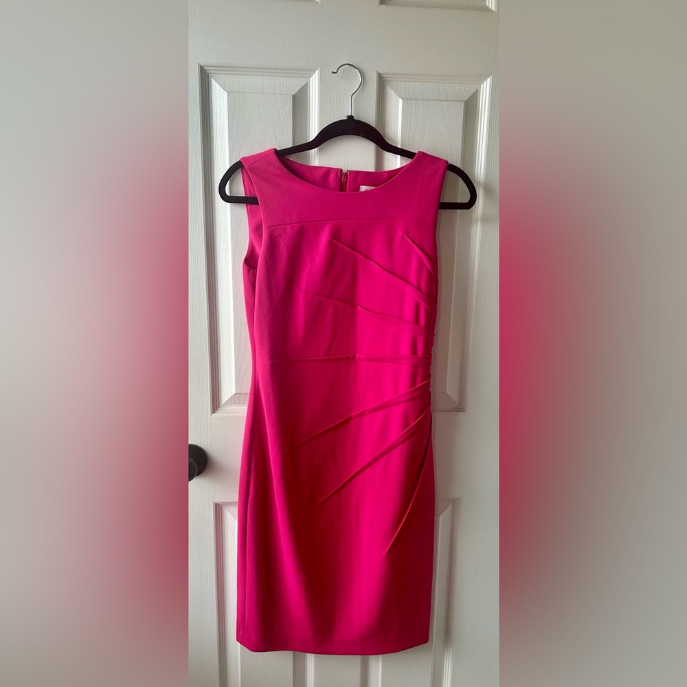 Calvin Klein Fuchsia Midi Dress